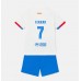 Tanie Strój piłkarski Barcelona Ferran Torres #7 Koszulka Wyjazdowej dla dziecięce 2023-24 Krótkie Rękawy (+ szorty)